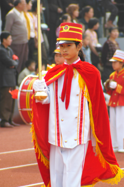 天台县学校"生态德育"工程启动仪式暨少年先锋队成立55周年少先队大检阅