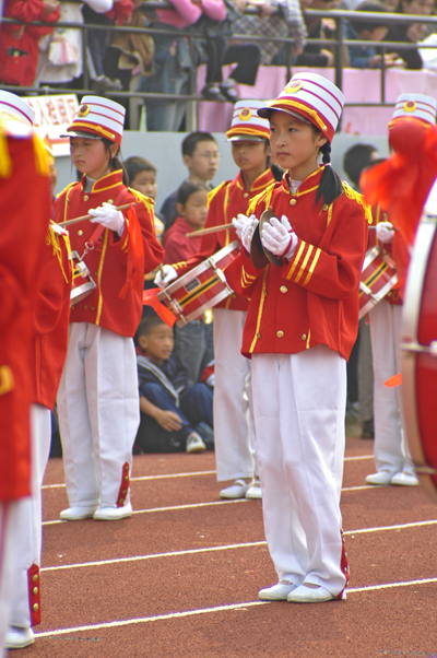 天台县学校"生态德育"工程启动仪式暨少年先锋队成立55周年少先队大检阅