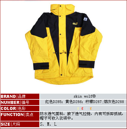 户外装备——服装