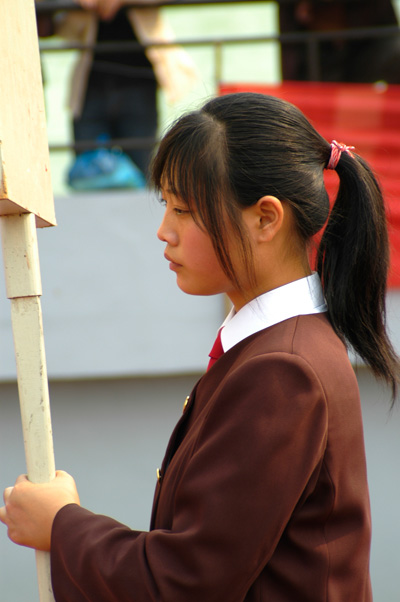 天台县学校"生态德育"工程启动仪式暨少年先锋队成立55周年少先队大检阅