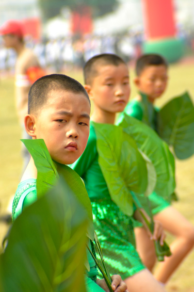 天台县学校"生态德育"工程启动仪式暨少年先锋队成立55周年少先队大检阅