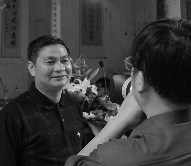 天台陈氏文化研究会会长陈达良接受天台电视台采访