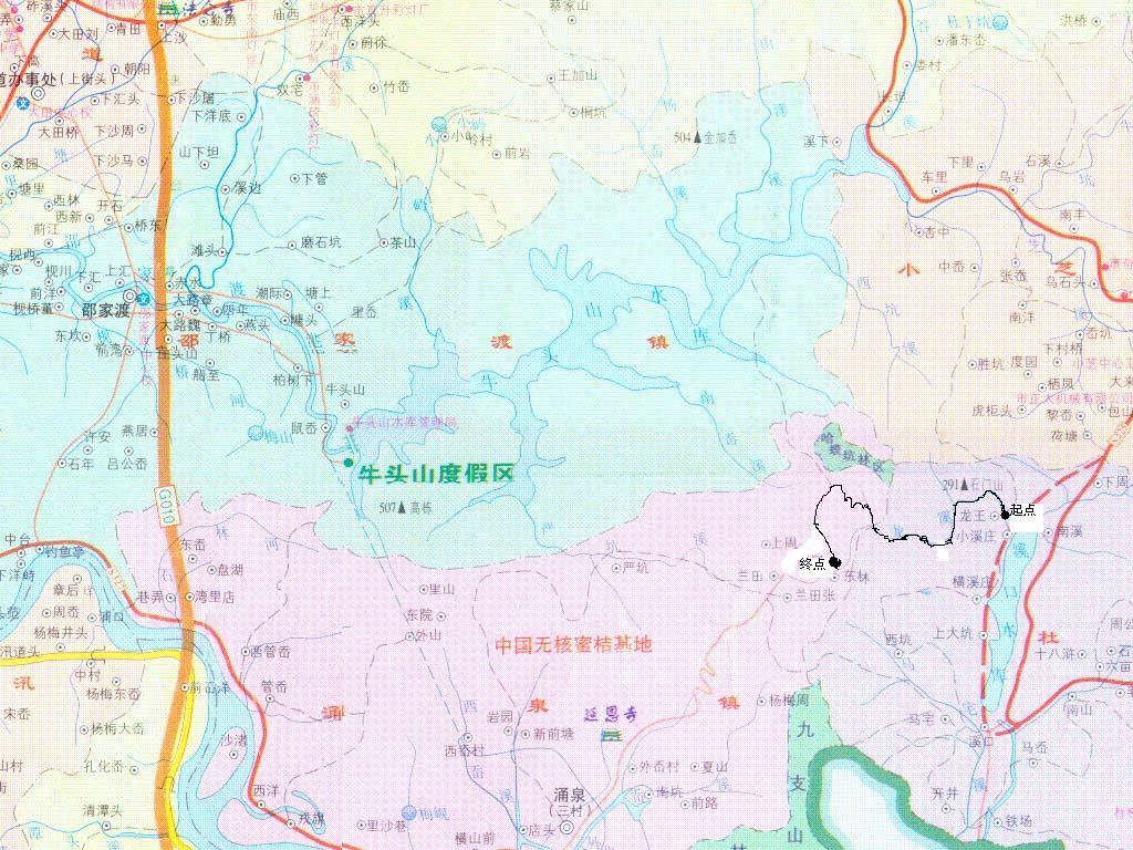 十八潭探险路径图