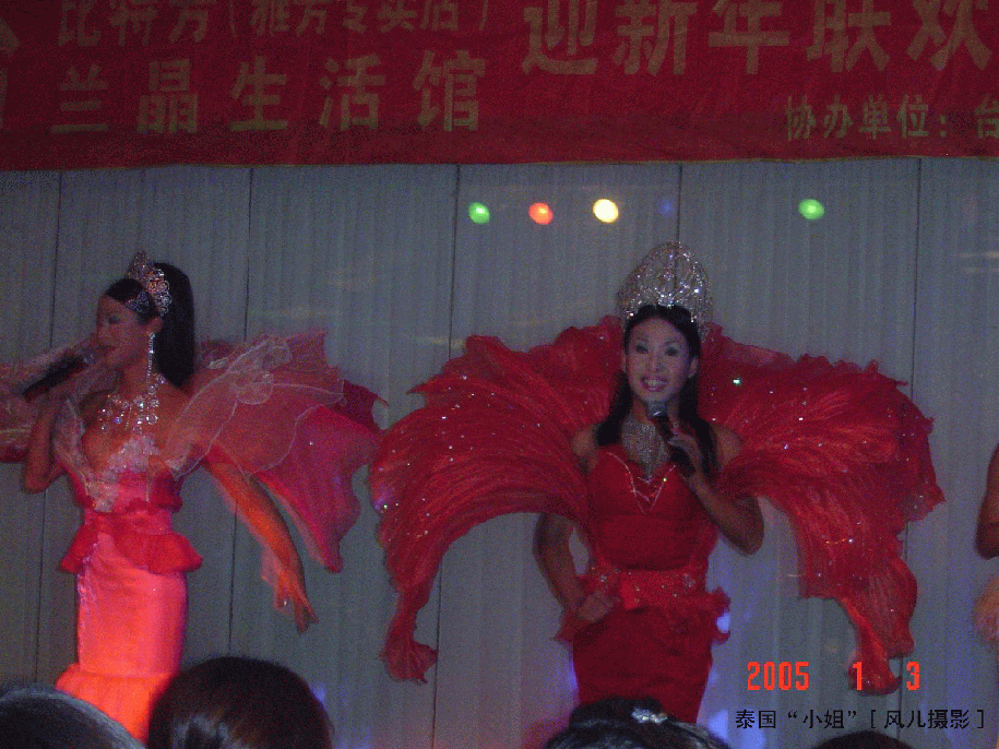 美丽、性感的泰国”小姐”在天台