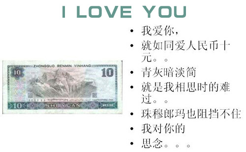 现代爱情之人民币版
