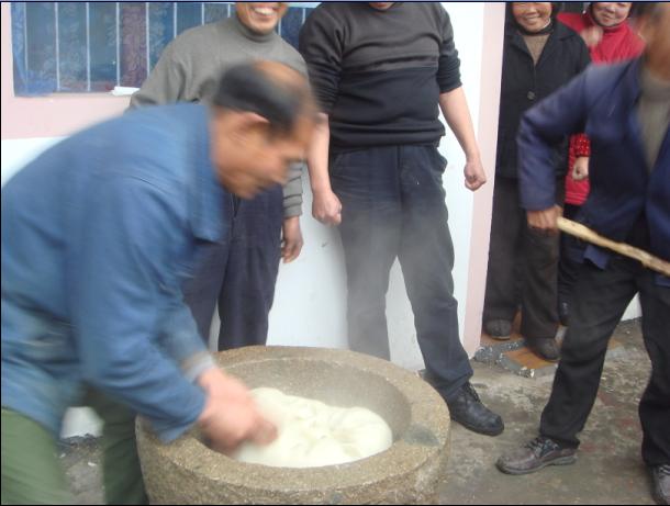 [天台驴友俱乐部]活动____捣水糕 . 过大年
