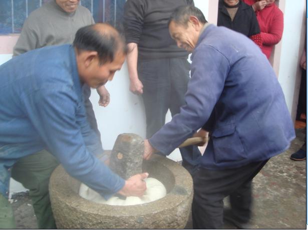 [天台驴友俱乐部]活动____捣水糕 . 过大年