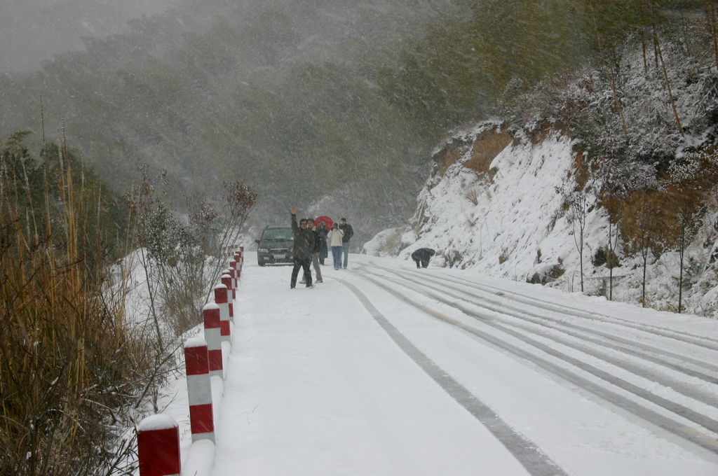 冒着生命危险拍的雪中即景