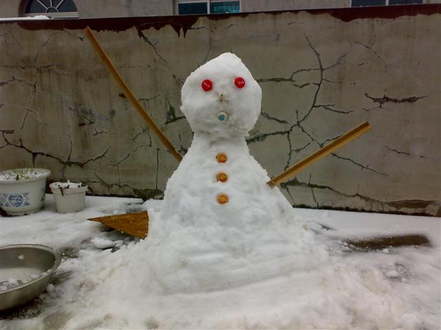 终于下雪了