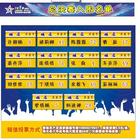 [原创]热烈祝贺2010世界休闲小姐天台赛区半决赛圆满成功